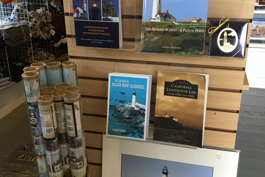 Pigeon Point history and lighthouse reference books are very popular (Photo: CSPA archive)